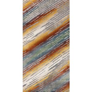 7597a S.Grey/Salmon Rug Anora