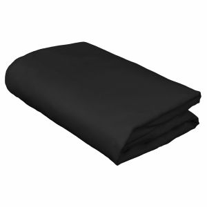 V28 Black Flat Sheet Cotton/Satin