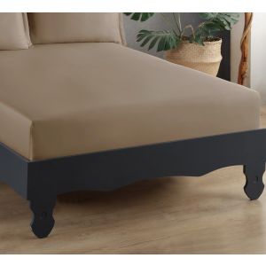 Uni Light Brown.V1 Flat Sheet Mika Satin