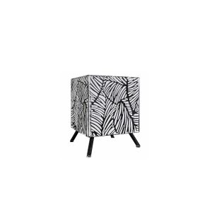 G230493 S/M/L Pot Black/White Leaves