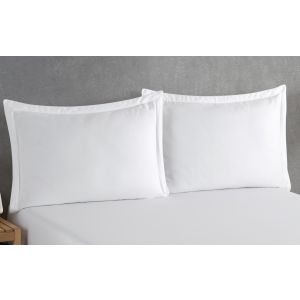 V1 Uni White Set Pillowcases Mika Cotton/Ranforce