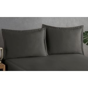 V1 Uni Smoked Set Pillowcases Mika Cotton/Satin