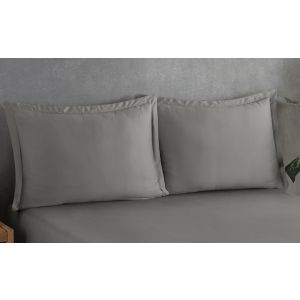 V4 Uni Grey Set Pillowcases Mika Cotton/Ranforce