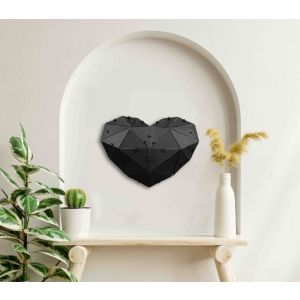 Heart Geometric 3D Metal Statue Wall Decor - Domko.com Heart Geometric 3D Metal Statue Wall Decor