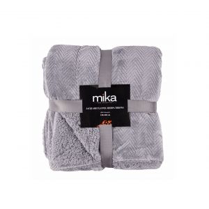 Одеяло Jacquard Flannel Sherpa.grey