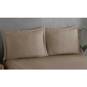 V2 Rohan Beige Set Pillowcases Mika Cotton/Ranforce