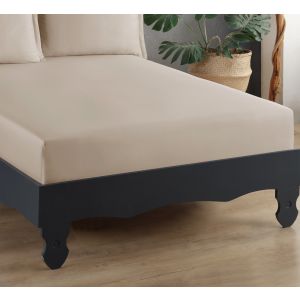 Uni Beige.V9 Чаршаф С Ластик Mika Satin