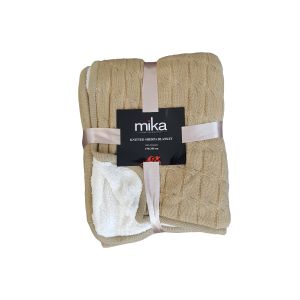 Одеяло Braid knitted sherpa.Beige