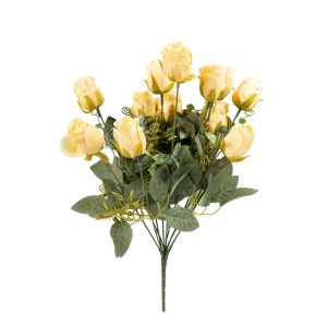 G230121-3 Изкуствени Цветя Букет Рози Жълти