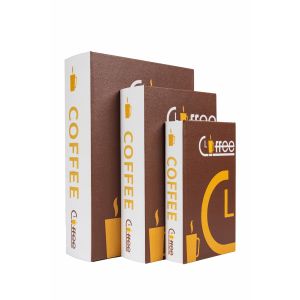 G230196 Декоративни Книги к-т 3бр Yellow Coffee