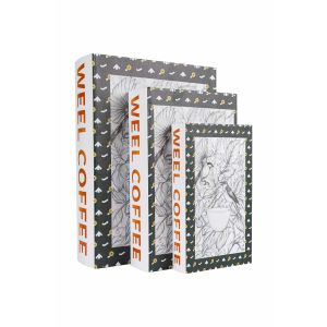 G230196 Декоративни Книги к-т 3бр Weel Coffee