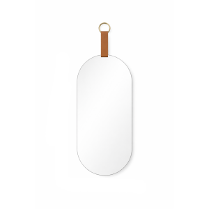 G25-153 Oval mirror with leather handle