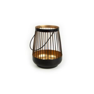 2Y069-GD Фенер Boho-25 Черно и Златно/Метал