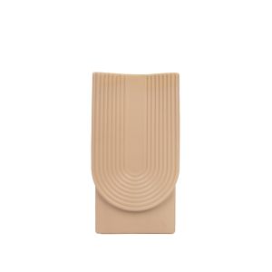 G25-31b Ceramic Vase Khaki U-Shape