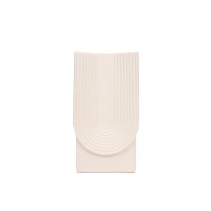 G25-31a Ceramic Vase Cream U-Shape