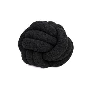 G25-232-22 Decorative Pillow Knot Teddy Black