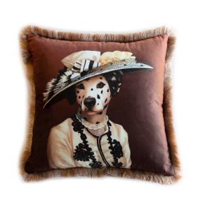 EY239 Dog Mika Velvet Декоративна Възглавница