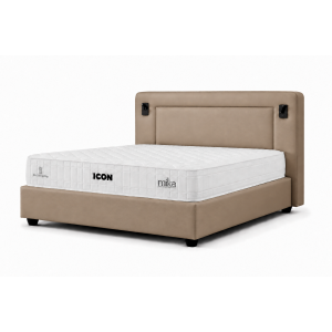Bed Set With Mattress Mika Icon Taupe Nube 11