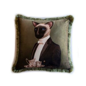 EY245 Cat Mika Velvet Декоративна Възглавница
