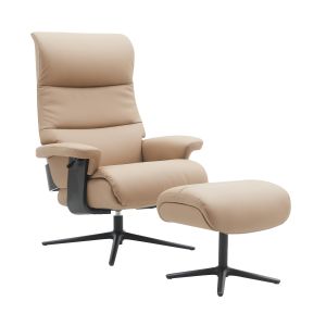 Релакс стол с табуретка Alpha Taupe L013