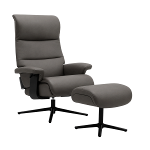 Релакс стол с табуретка Alpha D. Grey L030