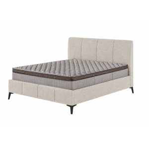   Bed set with mattress Mika Leon Taupe 6373