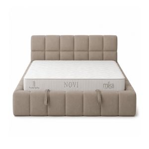 Bed Set With Mattress Mika Novi Beige Sb97