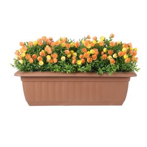 MZ194004B Жълти изкуствени цветя в сандъче с държачи