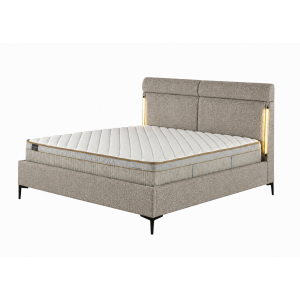 Bed set with mattress Mika Palais Med.Grey 6388