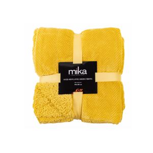 Одеяло Jacquard Flannel Sherpa.ochre