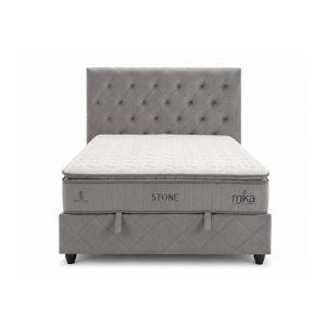 Bed Set With Mattress Mika Stone Med.Grey Sb21