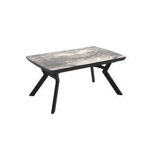 Разтегателна трапезна маса Mika Robat Cosmos Gloss Black Marble
